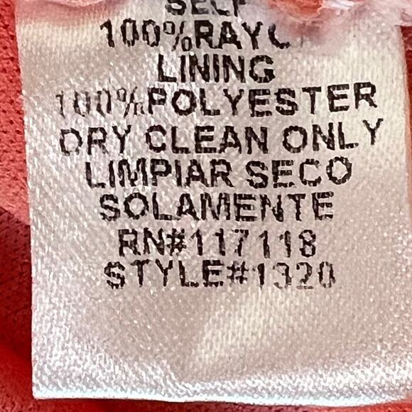 Soieblu Womens Peasant Tunic Dress Medium Coral Embroidered V-Neck Lined Boho - Picture 6 of 6